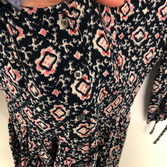 Hollister Navy & Pink Geometric Dress - Picture 4 of 8